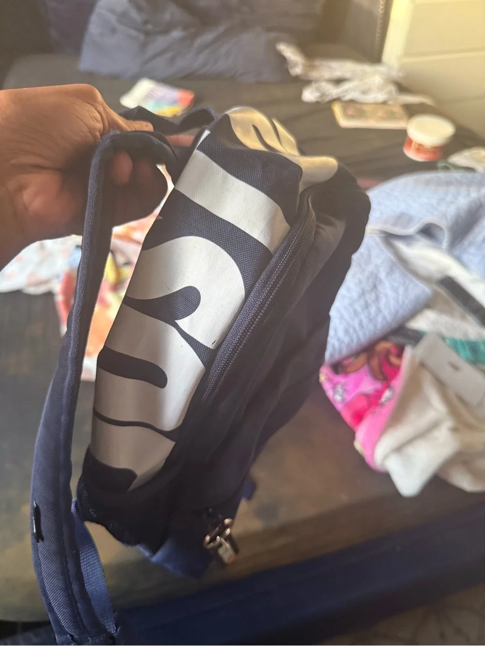 Nike Navy Blue Backpack with White Swoosh